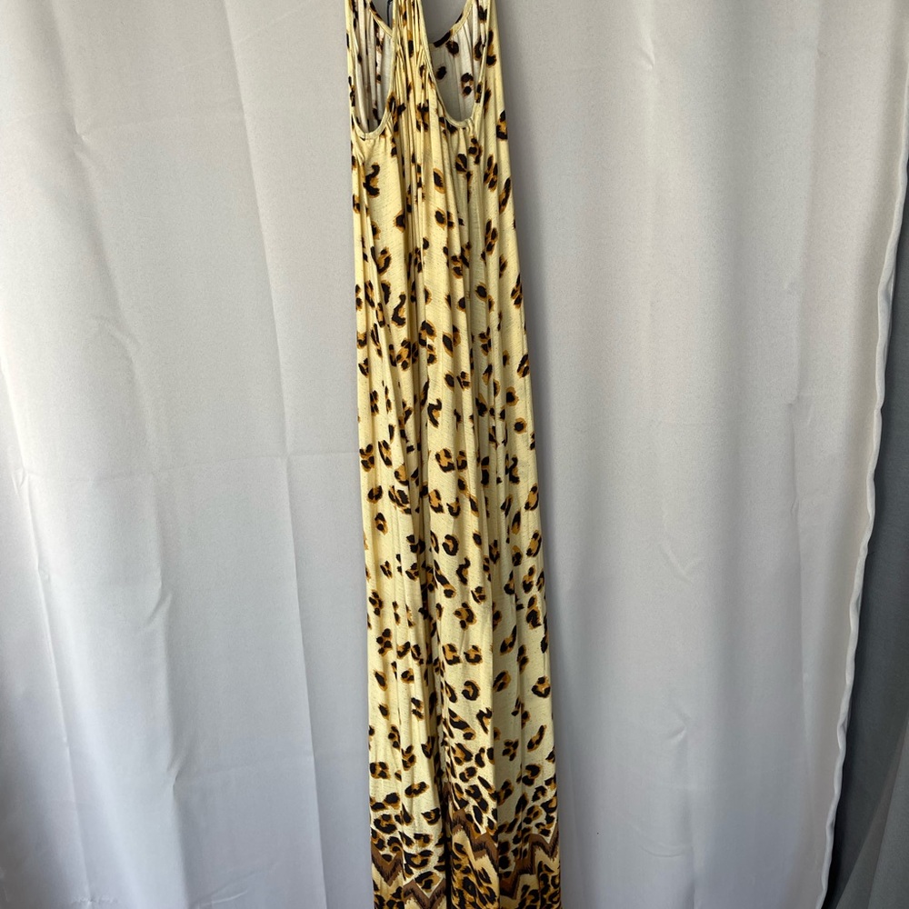 MinkPink long leopard dress size Small